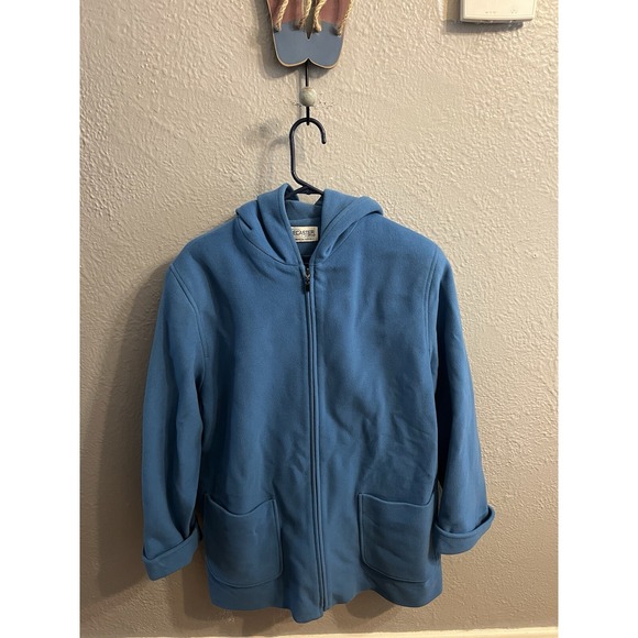 Forecaster of Boston Women Blue wool hooded coat size 14 - Picture 1 of 6